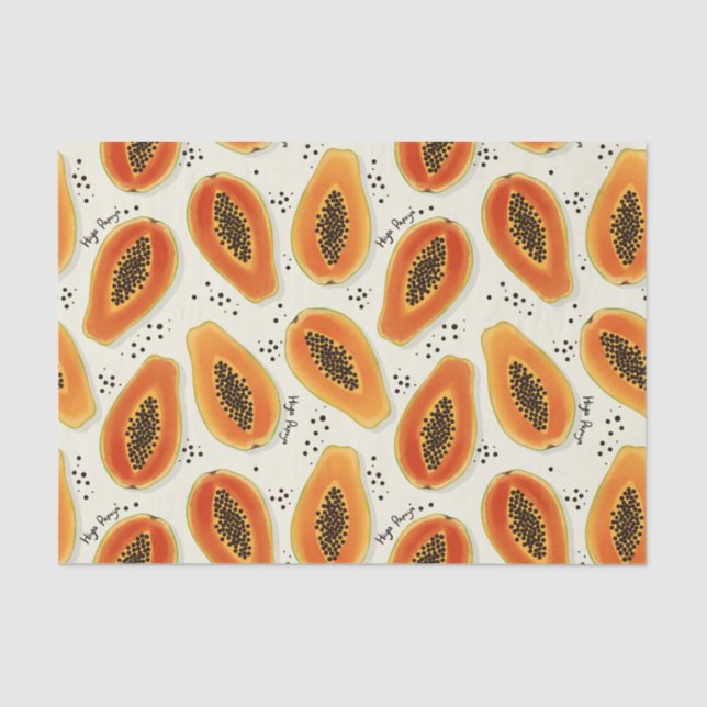 Papel De Seda Hiya Papaya Pattern (Frente )