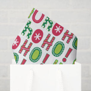 Papel De Seda Ho Ho Ho Christmas Fun Modern Red Green Standard