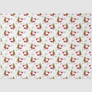 Papel De Seda Ho Ho Ho Papais noeis e Árvores de Natal
