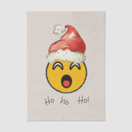 Papel De Seda Ho Ho Ho smiley santa
