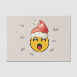 Papel De Seda Ho Ho Ho smiley santa