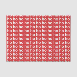 Papel De Seda Ho Ho Ho vermelho