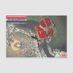 Papel De Seda Hōjō Tokimasa de Totōtōmi rezando para Benzaiten