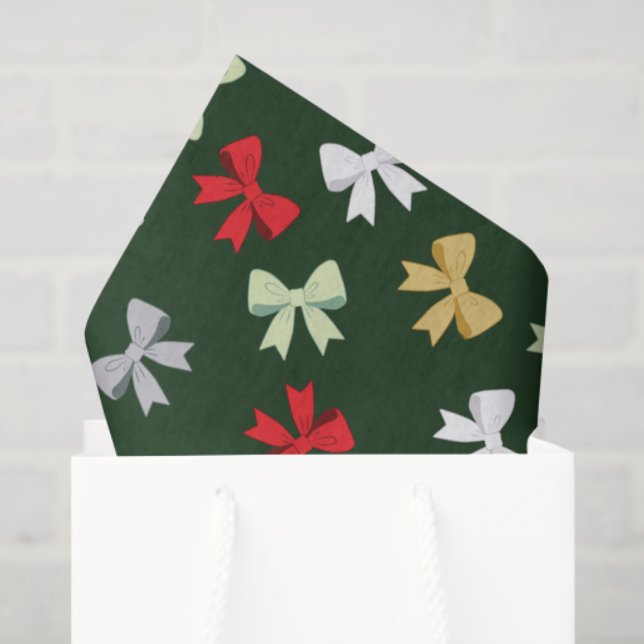Papel De Seda Holiday Bows (Sacola de presentes)