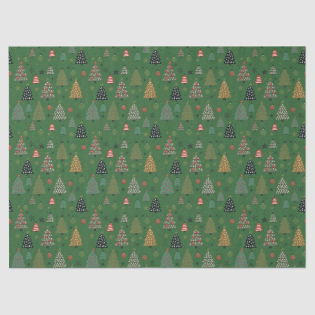 Papel De Seda Holiday Echoes-Green (Frente )