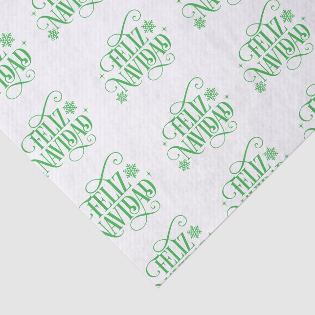 Papel De Seda Holiday Feliz Navidad Tissue Paper (Detalhes)