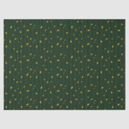 Papel De Seda Holiday Green Yellow Star Stripe Christmas