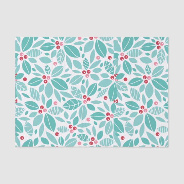 Papel De Seda Holly Berry Christmas (Frente )