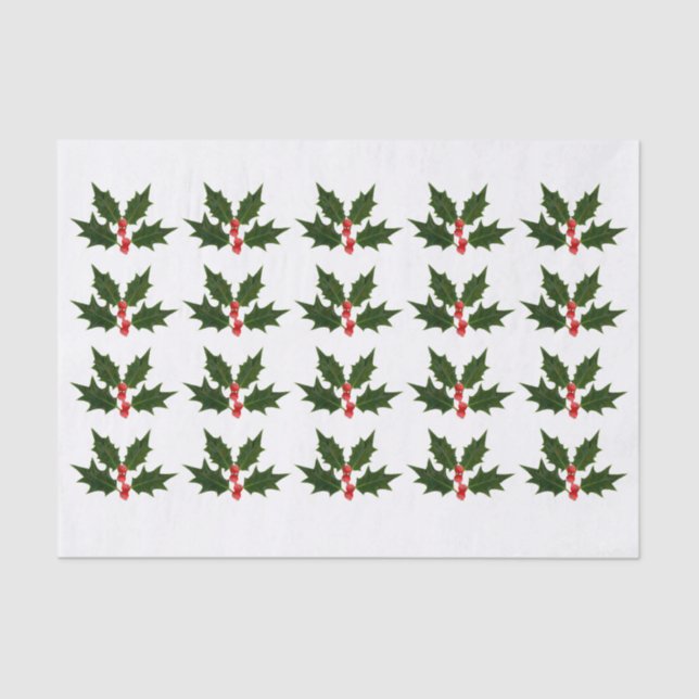 Papel De Seda Holly Christmas Wraping Gift Tissue Paper (Frente )