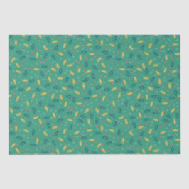 Papel De Seda Holly de Natal deixa e berve com flocos de neve