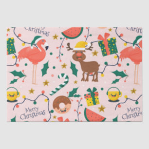 Papel De Seda Holly Dona Rosa de Natal