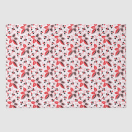 Papel De Seda Holly Folhas e Flores