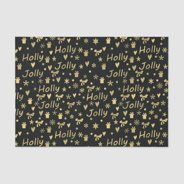 Papel De Seda Holly jolly (Frente )