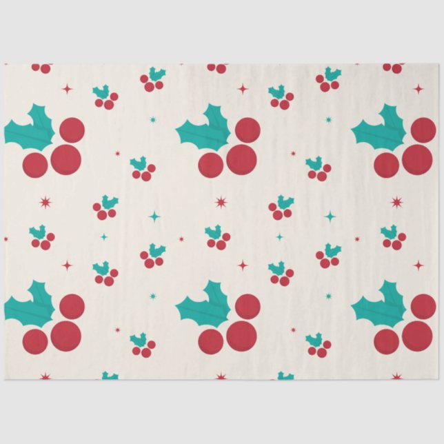 Papel De Seda Holly Jolly Tissue Paper (Frente )