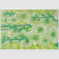 Hollyhock Mallow Malva Flor Verde Sombras Floral
