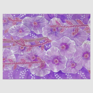 Papel De Seda Hollyhock Mallow Malva Purpe Floral Violeta
