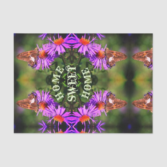 Papel De Seda Home Sweet Home Butterfly Decoupage (Frente )