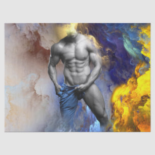 Papel De Seda Homem artístico de SlipperyJoe colocando jeans