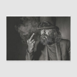 Papel De Seda Homem com barba suando