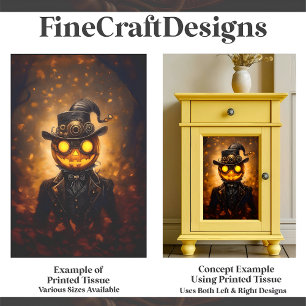 Papel De Seda Homem de Abóbora de Halloween Steampunk Divertido