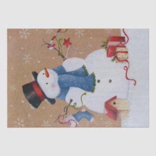 Papel De Seda Homem de neve