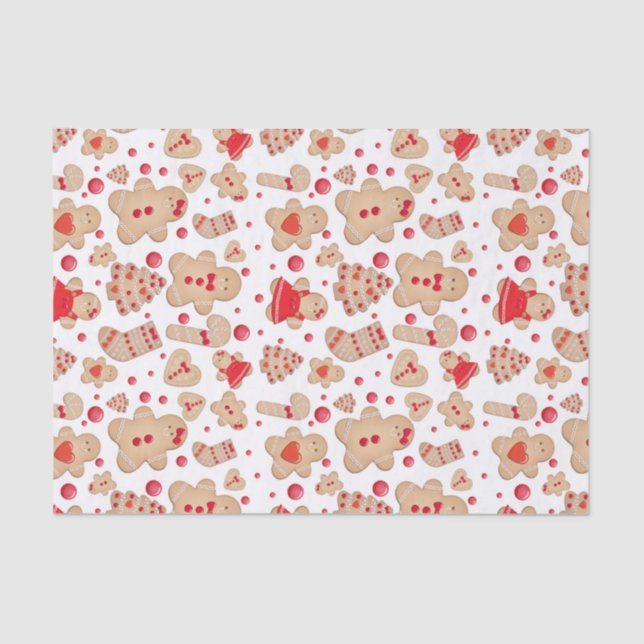 Papel De Seda Homem de Pão de Mel Biscoitos Assados Rústico Capr (Frente )