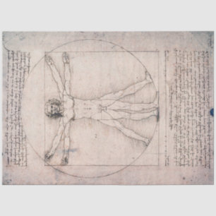 Papel De Seda Homem Vitruviano: Leonardo da Vinci