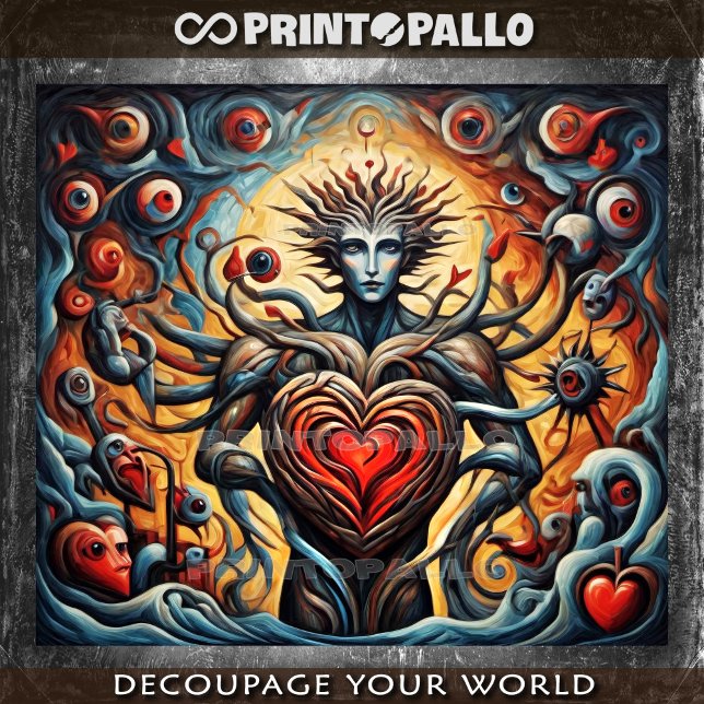 Papel De Seda Homenagem ao surrealismo e ao cubismo #1: O amor e (Criador carregado)