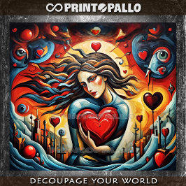 Papel De Seda Homenagem ao surrealismo e ao cubismo #2: O amor e