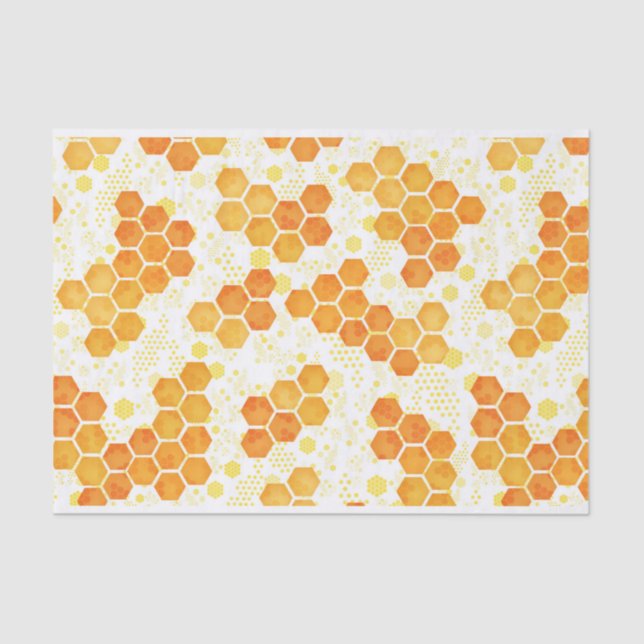 Papel De Seda Honeycomb amarelo (Frente )