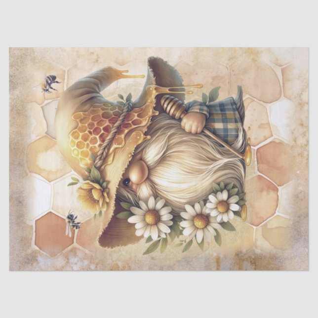 Papel De Seda Honeycomb Gnomo (Frente )