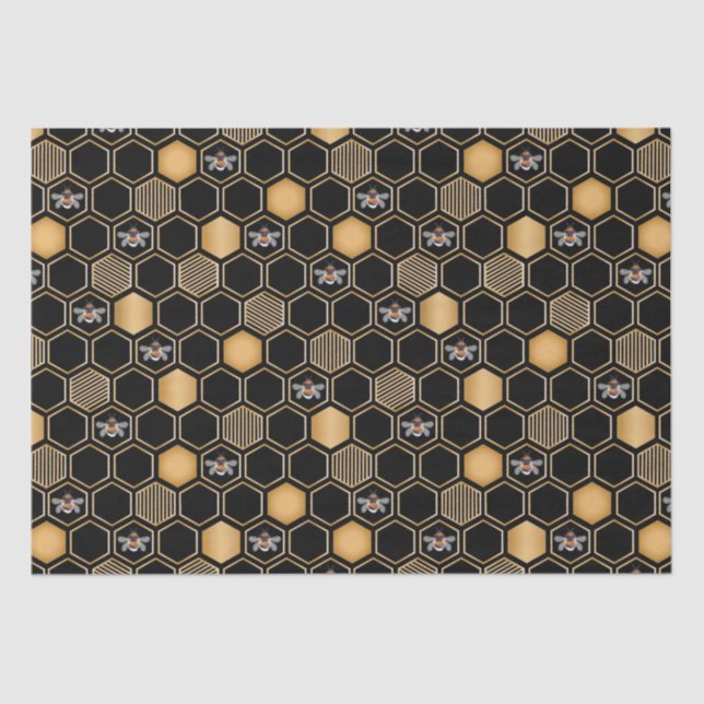 Papel De Seda Honeycomb Pattern (Frente )