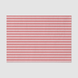Papel De Seda Horizontal Red & White Stripes (pequena escala)