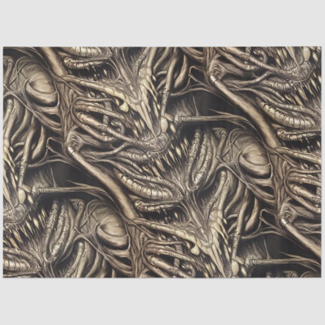 Papel De Seda Horror Gótico Assustador Biomatter (Frente )