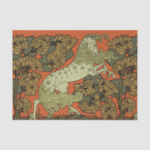 Papel De Seda Horse Medieval Arts Artesanatos Art Nouveau