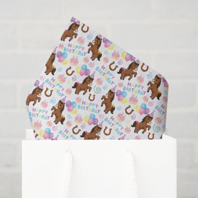 Papel De Seda Horse Tissue Paper (Sacola de presentes)