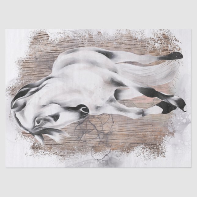 Papel De Seda Horse Watercolor (Frente )