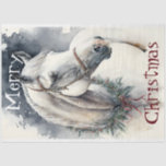 Papel De Seda Horse Winter Christmas Watercolor<br><div class="desc">Horse Winter Christmas Watercolor</div>