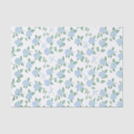 Papel De Seda Hortênsia Azul Tendência