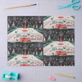 Papel De Seda Horto de Natal de basquete