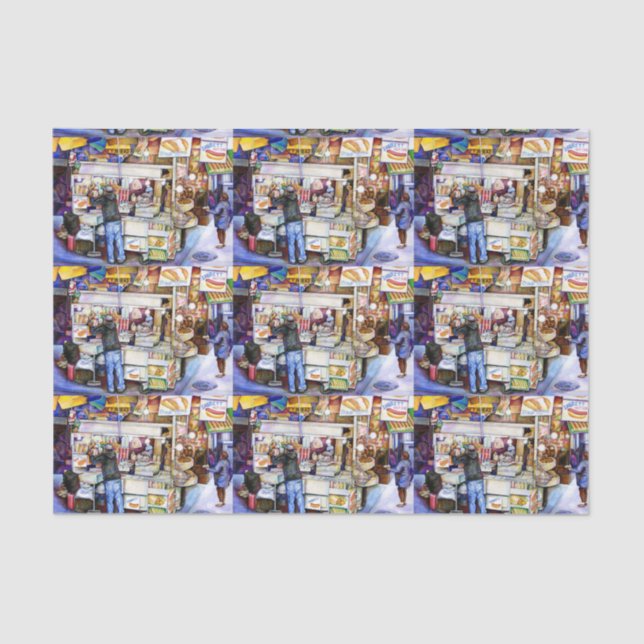 Papel De Seda Hot Dog Deus, Nova York (Frente )