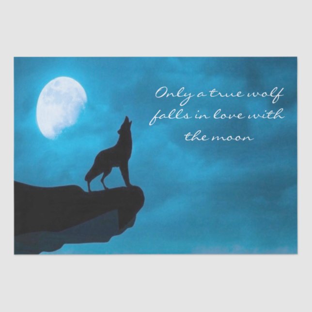 Papel De Seda Howling Wolf Decoupage (Frente )