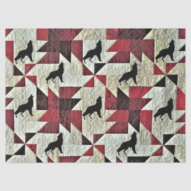 Papel De Seda Howling Wolf Quilt (Frente )