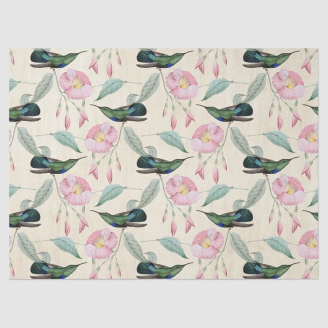 Papel De Seda Humming Birds Series Design Oito (Frente )