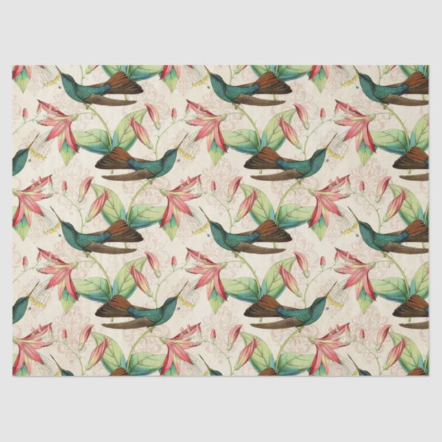 Papel De Seda Humming Birds Series Design Seis (Frente )