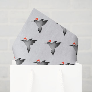 Papel De Seda Hummingbird black shadow santa Christmas holiday