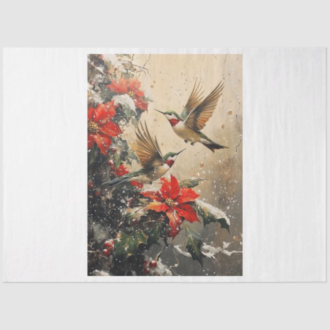 Papel De Seda Hummingbird Natal (Frente )