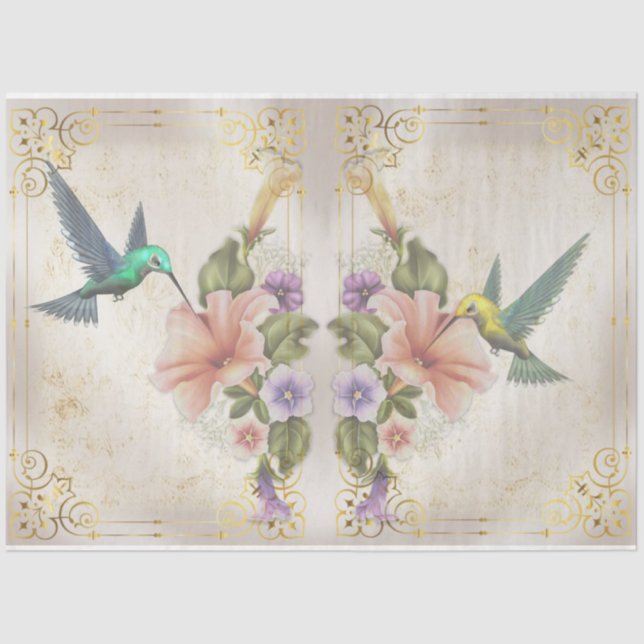 Papel De Seda Hummingbird Série Design 4 (Frente )