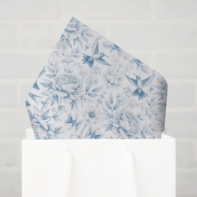 Papel De Seda Hummingbird Toile Tissue Paper (Sacola de presentes)