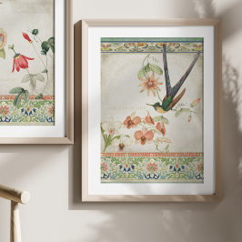 Papel De Seda Hummingbird Vintage Chinoiserie Floral Decoupage